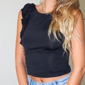 Never worn Black Lioness Revenous Top in Black (Green just shows details)